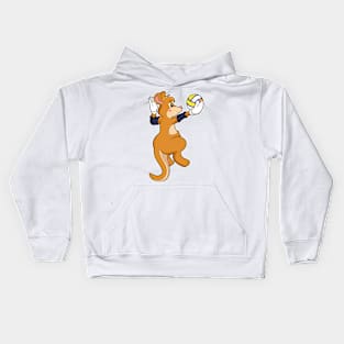 Kangaroo at Volleyball Sports Kids Hoodie